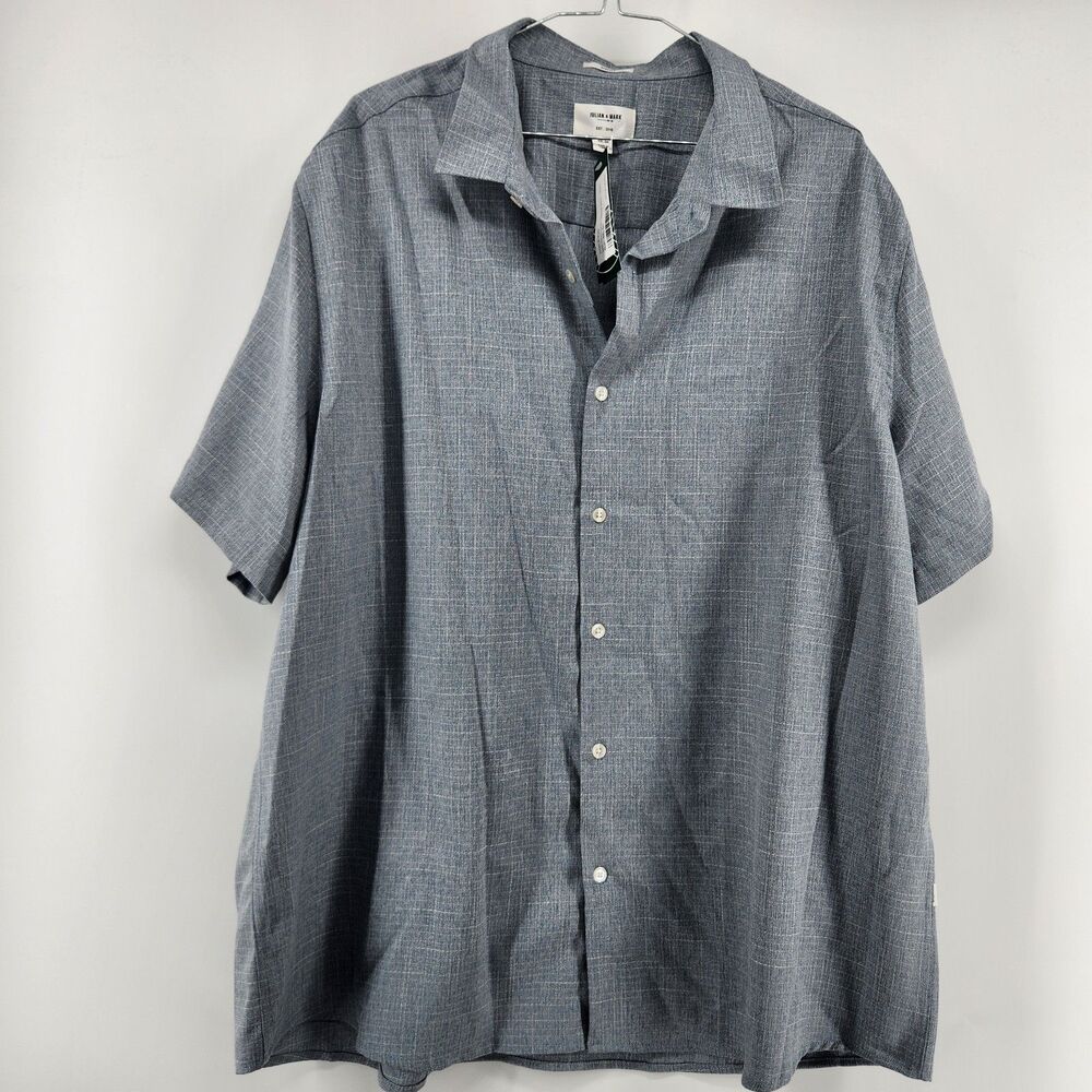 Julian & Mark Men's Blue XXL Soft Touch Short Sleeve Shirt NWT‎
